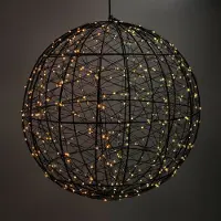 123inkt 123led lichtbol kerst Ø 35 cm extra warm wit & warm wit 500 lampjes zwart