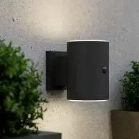 123inkt Solar wandlamp met sensor | Up & Down | Grantham | 3000K | IP54 | Zwart