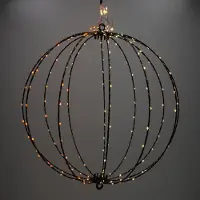 123inkt 123led lichtbol kerst Ø 40 cm extra warm wit & warm wit 192 lampjes zwart