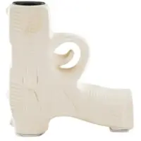 House Vitamin Candle holder gun ceramics white 12x5x12cm