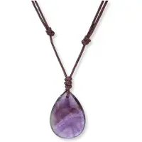 Marama - Ketting Edelsteen Amethist - Kalmerend - Verstelbaar vegan waxcord