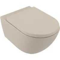 Villeroy & Boch Subway 3.0 Wandcloset Pack - 56cm - zonder spoelrand - diepspoel - twistflush - softclose en quickrelease zitting - ceramic+ - almond (beige) SW917947 / SW762366