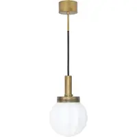 Konsthantverk Klyfta hanglamp Ø15 cm Ruwe messing-opaal