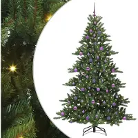 vidaXL Kunstmatige Hinged Kerstboom Groen 210 cm PVC en Staal