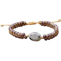 Marama - armband Snowflake Jaspis - verstelbaar - unisex - edelsteen Jaspis - vegan - cadeautje voor hem