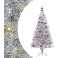 vidaXL Kerstboom Zilver 120 cm PET