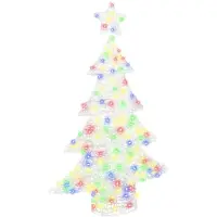 vidaXL Kerstboom met 100 LED Multikleur 120 cm Acryl