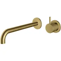 Hotbath Cobber X inbouw wastafelmengkraan 25cm geborsteld messing PVD