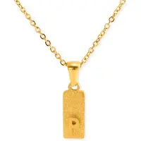 Marama - Ketting Letter P Goud Glitter - stainless steel - gold plated - tijdloos - nikkelvrij - letter P - persoonlijke ketting - letterketting - liefde - damesketting met hanger