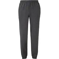 Fruit Of The Loom Heren Elastische Manchet Trainingsbroek / Joggingbroek (Donker Heater)