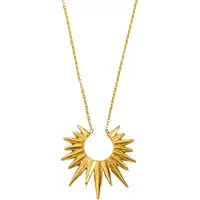 Marama - ketting Lina Goud - stainless steel - gold plated - zonnige bedel - nikkelvrij - damesketting - trendy - cadeau dames