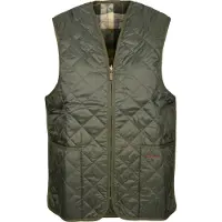 Barbour Bodywarmer Men Quilted Waistcoat/Zip-In Liner Olive Ancient-Maat 44
