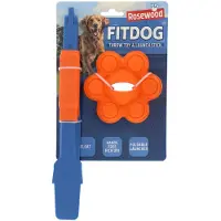 Rosewood FitDog Apporteerset Hond - Inklapbare Werpstok met Drijvende Hondenbal - Oranje/Blauw