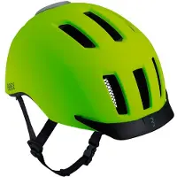 BBB Cycling Grid Fietshelm met Verlichting - Volwassenen - E-bike en Stadsfiets - Mat Neon Geel - Maat L - BHE-161