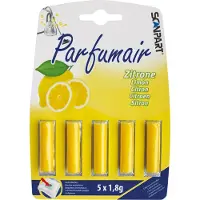 Scanpart Parfumair geurstaafjes voor stofzuiger - Citroen geur - Stofzuigerverfrisser - Geschikt voor stofzuigerzak - 5 stuks