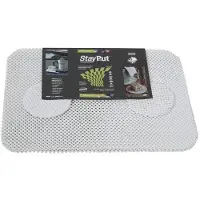 StayPut - Placemat en onderzetter set - 6 placemats 40 x 30 cm en 6 onderzetters 10 cm - rood (set van 12)