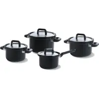 BK Cookware Bk flow cool black kookpannenset- 4 delig rvs veilig afgietsysteem