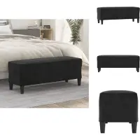 vidaXL Bankje 100x35x41 cm fluweel zwart