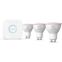 Philips GU10 3-pack + Bridge starterkit