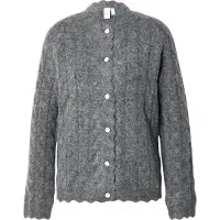 Y.A.S. Gebreid vest 'YASBubera' grijs gemêleerd