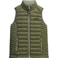 Superdry Fuji Lite Gewatteerd Gilet Slanke Pasvorm Green Grootte: 34