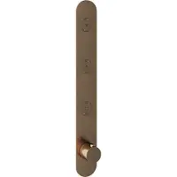 Hotbath Cobber PB050EXT afbouwdeel inbouwthermostaat met achterplaat en 3 drukknoppen verouderd messing