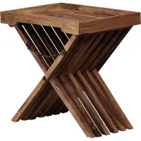 Wohnling Bijzettafel sheeshamhout klaptafel 60x57x40 cm - WL1.737