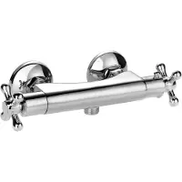 Van Marcke GO Outlet douchekraan retro hoh 12 cm nostalgisch thermostaat chroom
