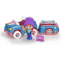 Famosa Pinypon ski jeep met trailer en figuur.