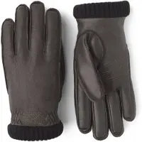 Hestra Deerskin Primaloft Rib Handschoen Heren Dark Brown 8