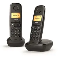Gigaset A170 Duo Téléphone fixe sans fil DECT/GAP Noir DECT-telefoon Nummerherkenning Zwart