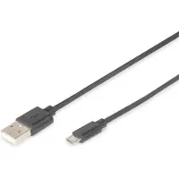 Digitus DB-300127-018-S USB 2.0 aansluitkabel, mannelijk naar mannelijk, type A-microB, 1,8 meter
