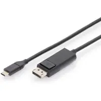 Digitus AK-300333-020-S USB-C-displaykabel USB-C / DisplayPort Adapterkabel USB-C stekker, DisplayPort-stekker 2.00 m Zwart Afgeschermd, Afgeschermd (dubbel)