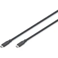 Digitus AK-300342-005-S USB-C-kabel USB 3.2 Gen2 USB-C stekker 0.50 m Zwart (mat) Uitstekende verouderingseigenschappen, Flexibel, Flexibele binnenader,