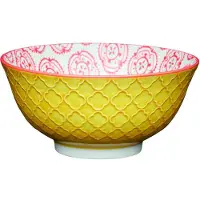 Kitchencraft Floral Ceramic Bowl Geel