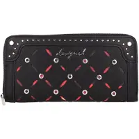 Desigual Portemonnee 'Yankee Fiona' donkerrood / zwart / zilver