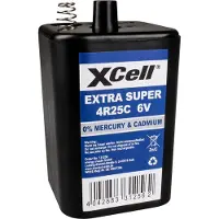 Xcell 4R25 - Block batterij 6V 9500mAh - Geschikt voor 430, 4R25C - 2 veercontacten
