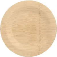 Papstar Wegwerpeetbord Bamboe 230 mm Crème 10 Stuks