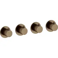Hotbath Cobber CB7070 afbouwdeel inbouw douchethermostaat met 3 stopkranen verouderd messing