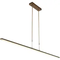 Steinhauer Retro minimalistische hanglamp Zelena 155 cm brons