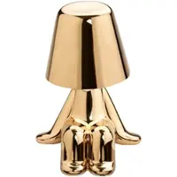 Luxus Bins Brother Tafellamp - Goud - Decoratieve Tafellamp - Tafellamp slaapkamer - Draadloos - Dimbaar