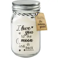Paper Dreams Geurkaars In Glas - To The Moon And Back Wit wit Glas Kaars