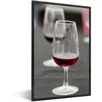 MuchoWow Foto in lijst - Prachtig glas met Port fotolijst zwart 40x60 cm - Poster in lijst (Wanddecoratie woonkamer / slaapkamer)