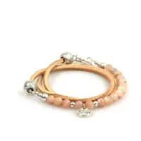 Heaven Eleven Amazoniet kralenarmbandje met boeddha voetje