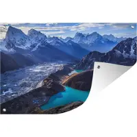 MuchoWow Himalaya landschap met water Tuinposter 180x120 cm - Tuindoek / Buitencanvas / Schilderijen voor buiten (tuin decoratie) XXL / Groot formaat!