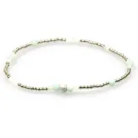 Heaven Eleven - dames - armband - 925 - Sterling - ZILVER - 1mm - mint - diamant steen