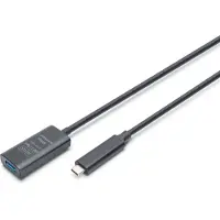 Digitus Actieve verlengkabel, USB 3.2 Gen2, 10Gbps, USB-C - USB-A, 5m