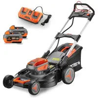FUXTEC 40V accu-grasmaaier FX-E2RM51SET - 51 cm maaibreedte | 37,8 kg | 2x20V | Elektrische start | 50 liter opvangbak | Snijhoogte 3-9 cm | 120 minuten laadtijd