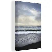 MuchoWow Canvas schilderij 120x180 cm - Wanddecoratie Amerikaans Californië Strand - Muurdecoratie woonkamer - Slaapkamer decoratie - Kamer accessoires - Schilderijen