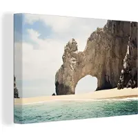MuchoWow Canvas Schilderij Boog van Cabo Mexico - 60x40 cm - Wanddecoratie